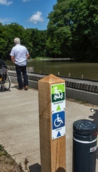 Voorbeeld van rolstoel en scootmobielroute (in Stein)